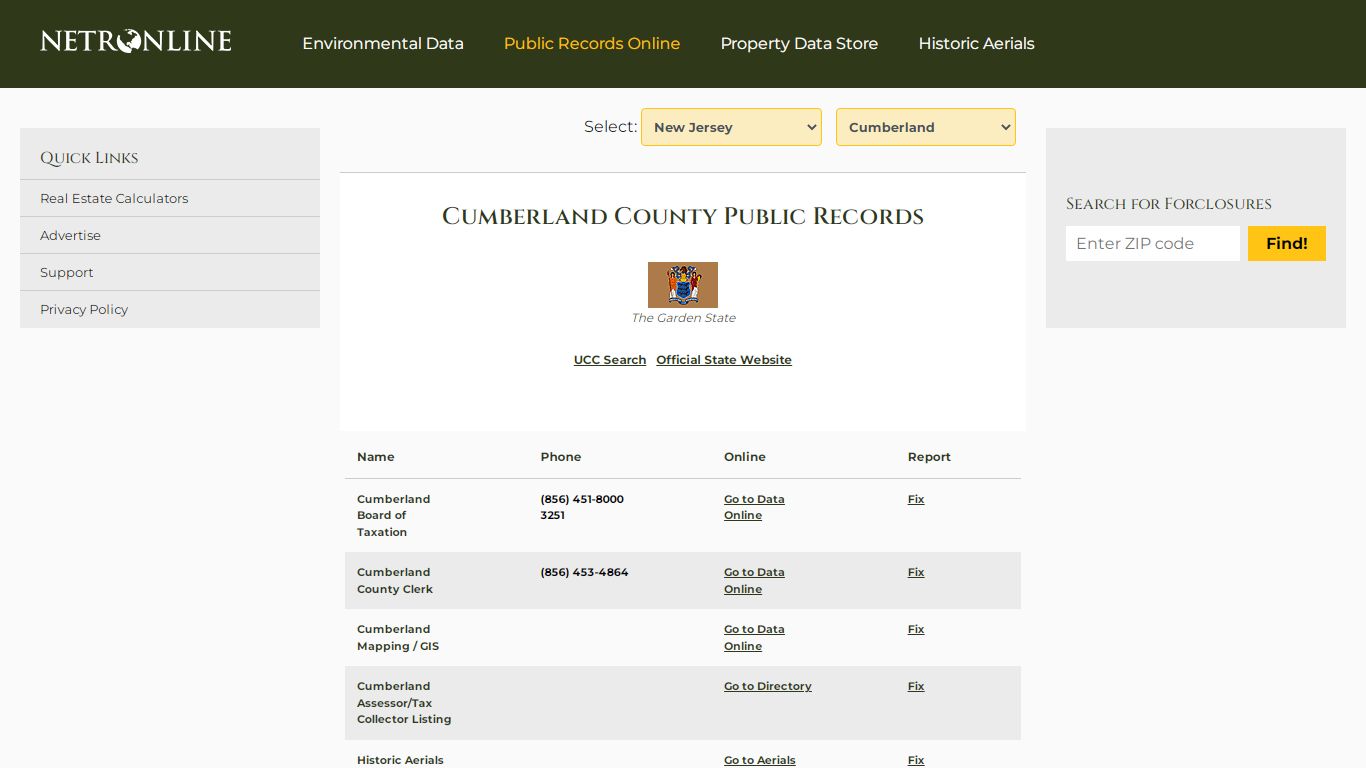 Cumberland County Public Records - NETROnline.com